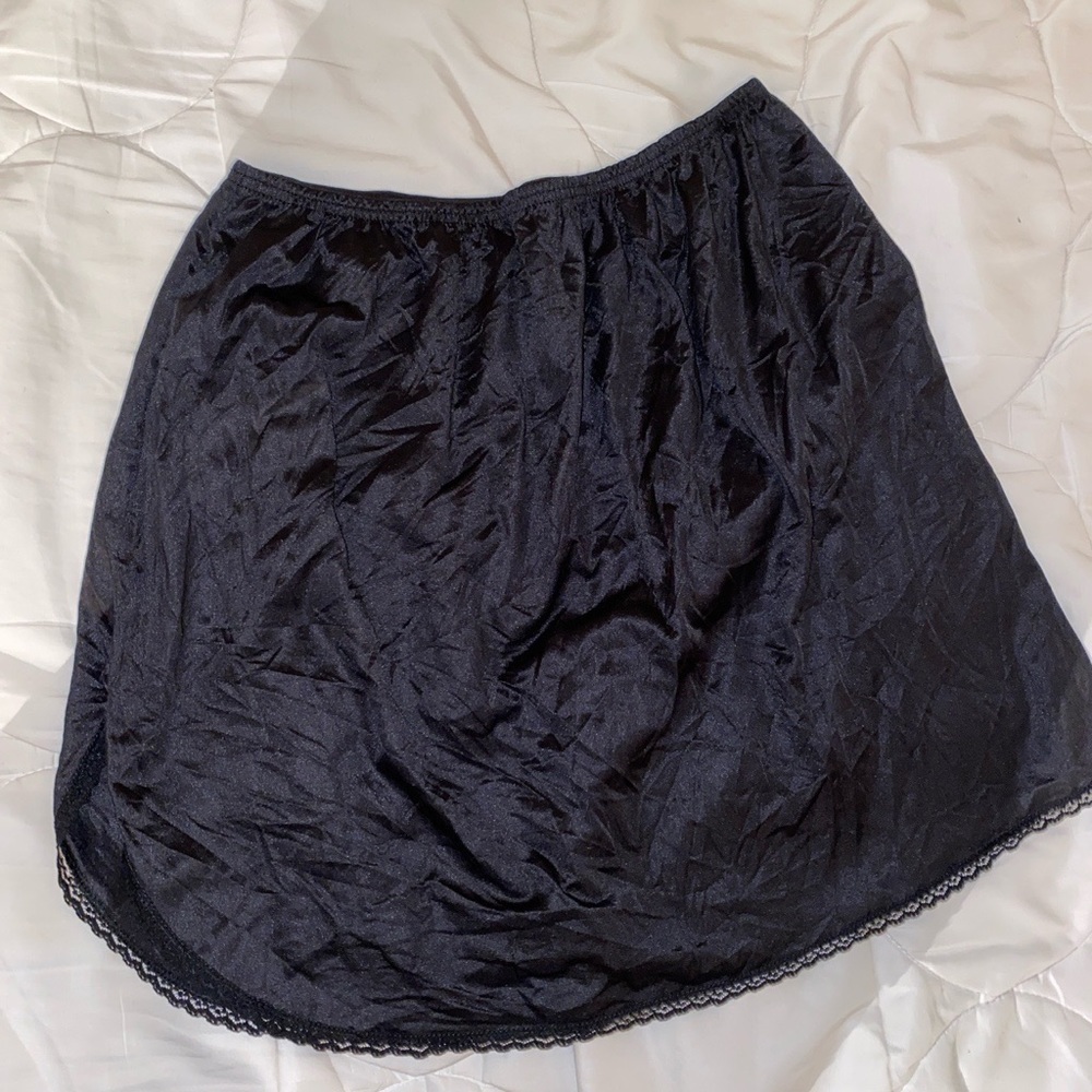 Black slip skirt